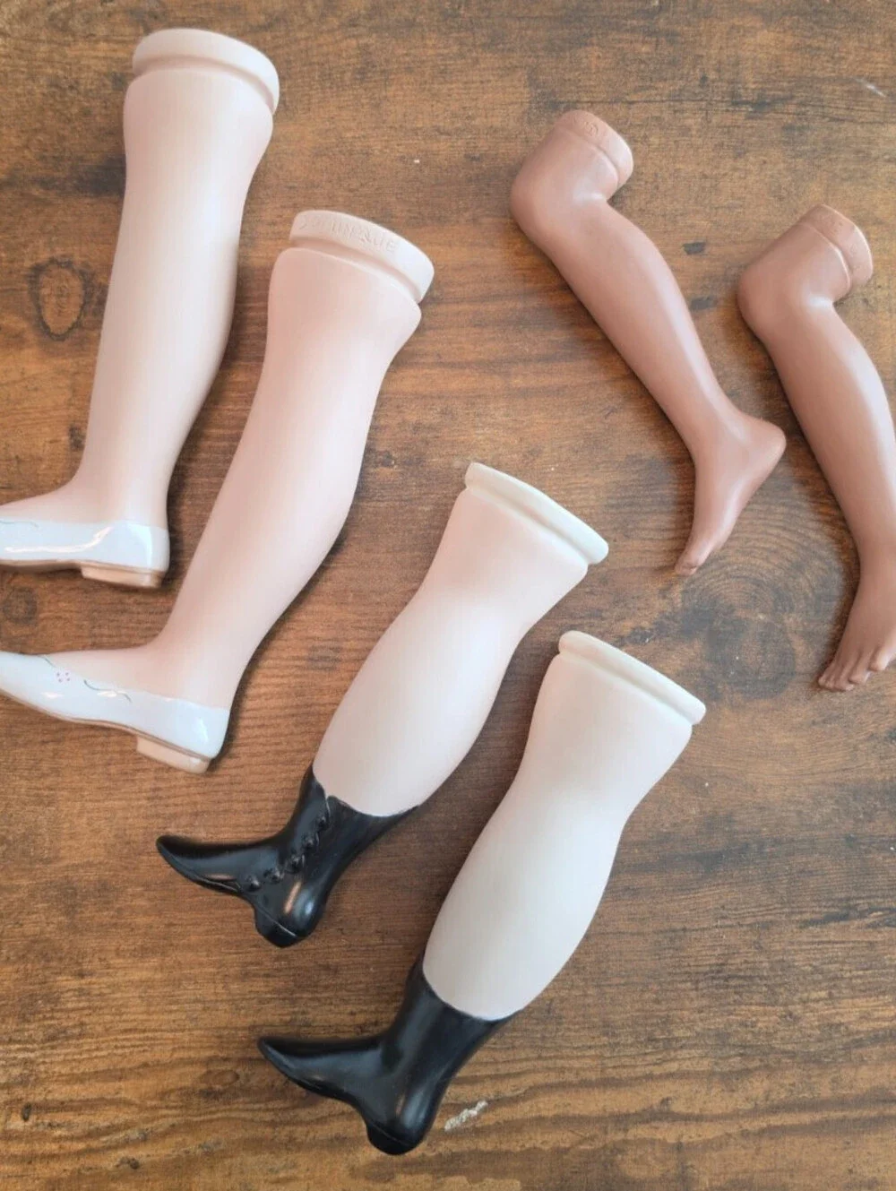 Lot of 3 Pairs of Porcelain Bisque Doll Legs Doll Making Repair Parts Painted